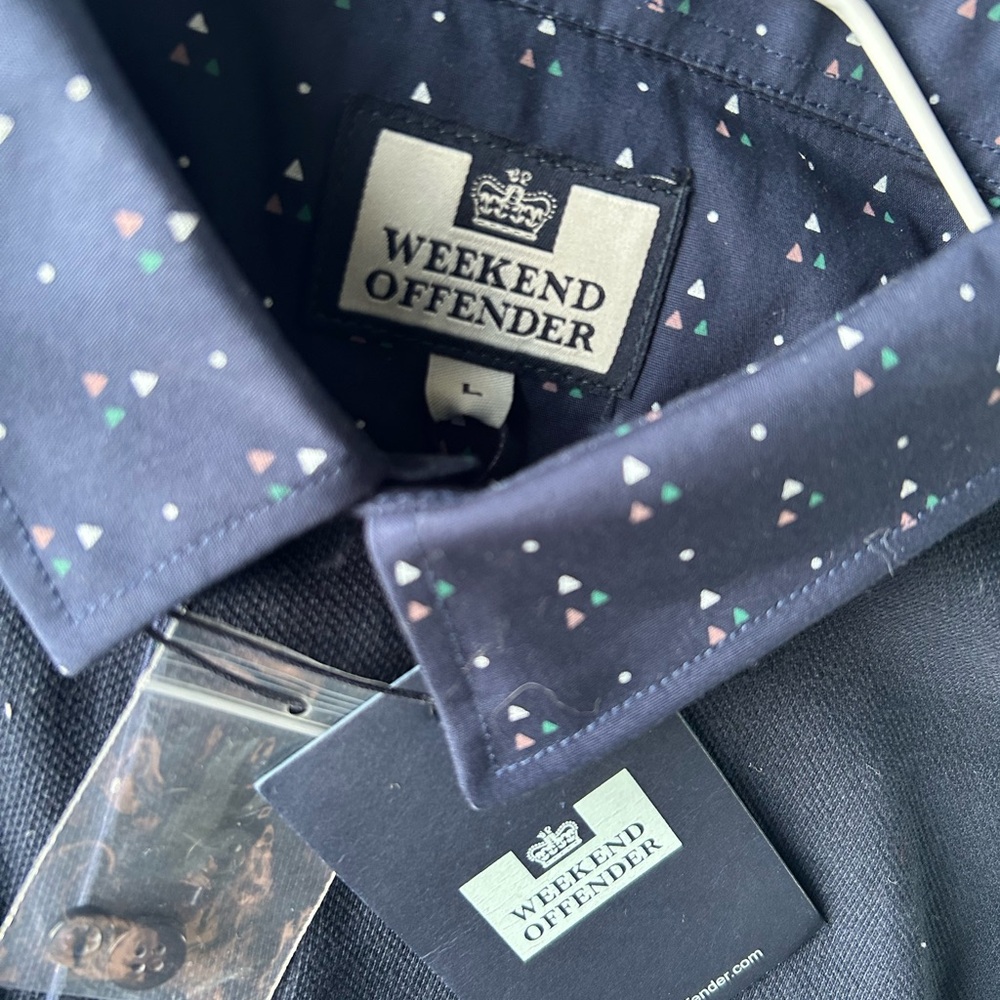 Weekend Offender Men's Navy Blue Polo Brand New size Large